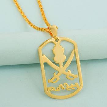 Brass Micron Goldplated South Indian Vanniyar Symbol locket chain pendant 2