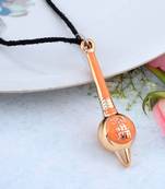 Brass Goldplated Mace Hanuman Gada Fashion Pendant