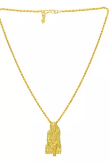 Brass Goldplated Cute and small Shirdi Saibaba chain Pendant