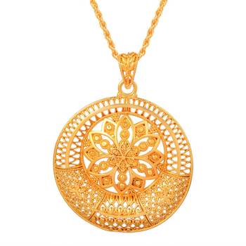 Brass Goldplated Handmade Designer Traditional Jewellery Ethnic chain Pendant 1