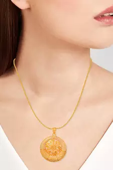 Brass Goldplated Handmade Designer Traditional Jewellery Ethnic chain Pendant