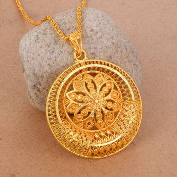 Brass Goldplated Handmade Designer Traditional Jewellery Ethnic chain Pendant 3