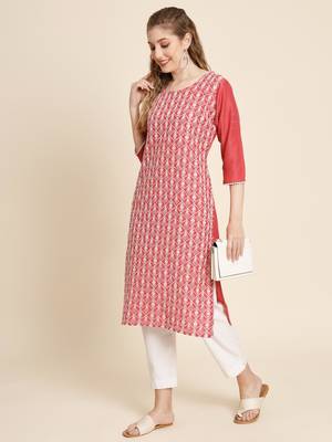 Ethnic motifs embroidered Round neck Three-quarter, regular sleeves Straight shape style Sequinned detail Knee length 4