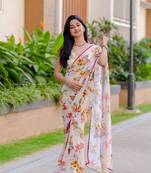 Trending Beautifull Gorgette Fabric Digital Print Saree 