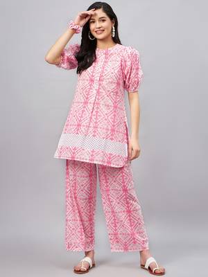 Pink printed pure cotton salwar 1