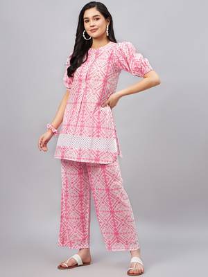 Pink printed pure cotton salwar 4