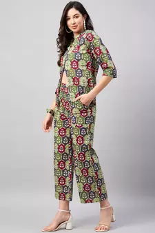 Multicolor printed pure cotton salwar