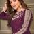 Purple embroidered art silk salwar