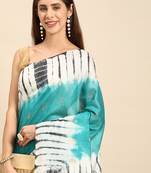 SWATIKA Green silk blend Traditional bhagalpuri Women's  Saree With Blouse piece