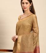 SWATIKA Green silk blend Traditional bhagalpuri Women's  Saree With Blouse piece