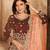 Maroon embroidered velvet salwar