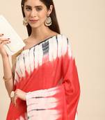 SWATIKA Red silk blend Traditional bhagalpuri Women's  Saree With Blouse piece