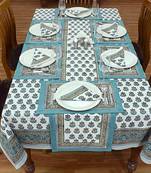 White Handmade Table Cover Natural Linens Table Cover Indian Cotton Table Linens