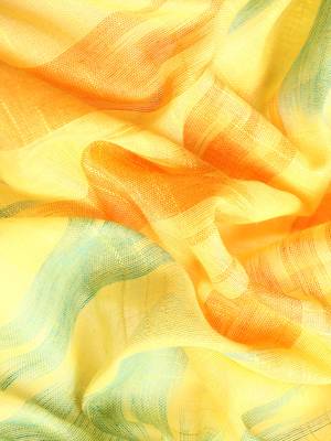 SWATIKA Yellow Cotton Traditional ikat Women's  Saree With Blouse piece 7