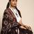 SWATIKA Brown Silk Traditional batik Women's  Saree With Blouse piece