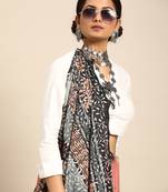 SWATIKA Orange Cotton Traditional Handloom Women's  Saree With Blouse piece