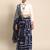 SWATIKA Blue silk blend Traditional batik Women's  Saree With Blouse piece
