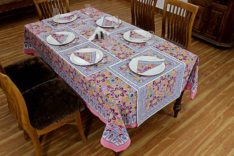 MultiColor Garden Table Cover Decorative Floral Table Mat Artisan Table Covers