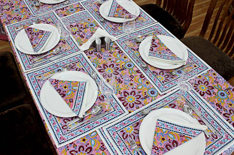 MultiColor Garden Table Cover Decorative Floral Table Mat Artisan Table Covers