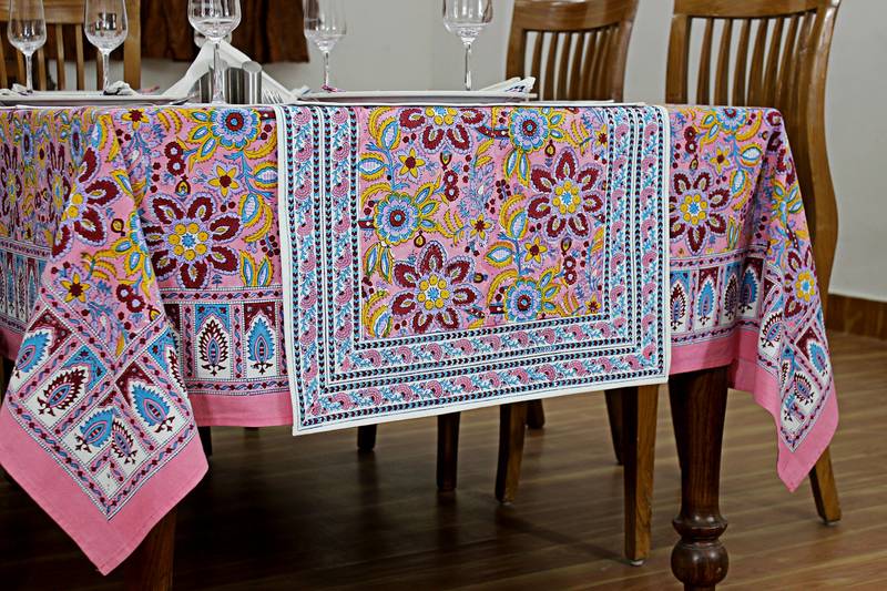 MultiColor Garden Table Cover Decorative Floral Table Mat Artisan Table Covers