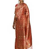 Navy Blue Woven  Art Silk Saree With Blouse