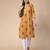 Mustard printed cotton kurtas-and-kurtis