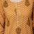 Mustard printed cotton kurtas-and-kurtis