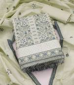 Light-green embroidered cotton salwar