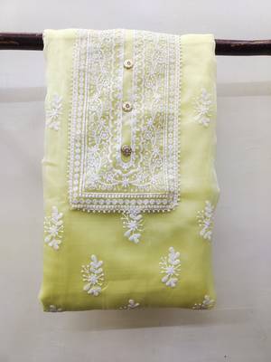 Light-green embroidered organza salwar 2