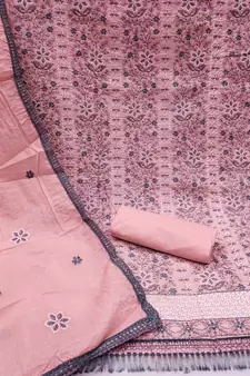 Pink embroidered cotton salwar