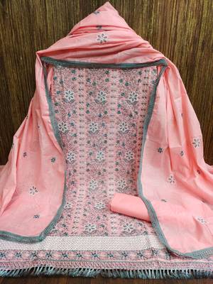 Pink embroidered cotton salwar 3