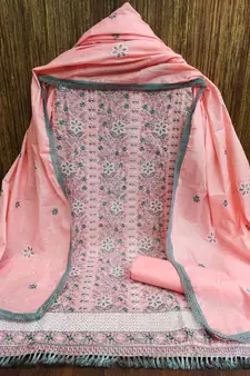 Pink embroidered cotton salwar