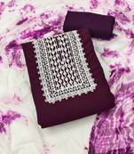 Magenta embroidered georgette salwar