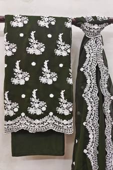 Mehendi embroidered georgette salwar