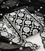 Black embroidered georgette salwar