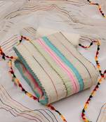 Off-white embroidered chanderi salwar