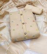 Beige woven jacquard salwar