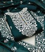 Green embroidered chanderi salwar