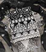 Black embroidered organza salwar