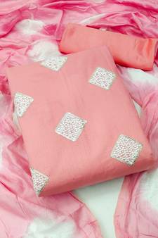 Pink embroidered cotton salwar