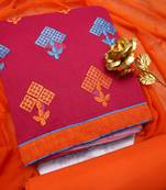 Pink embroidered chanderi salwar