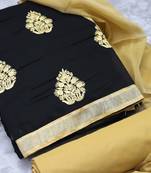Black embroidered cotton salwar