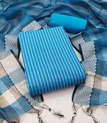 Blue woven jacquard salwar