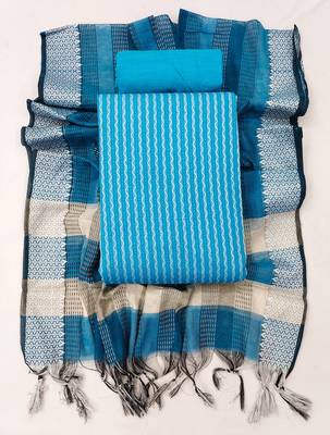 Blue woven jacquard salwar 4