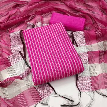 Pink woven jacquard salwar 1