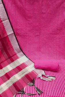 Pink woven jacquard salwar