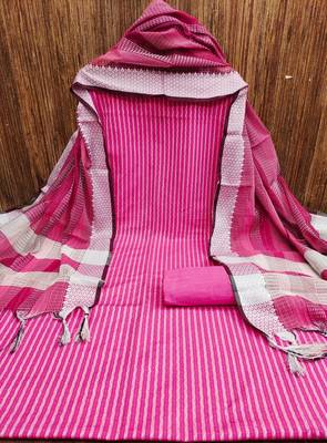 Pink woven jacquard salwar 3