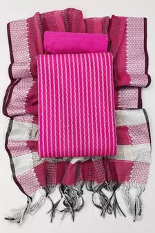 Pink woven jacquard salwar