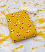 Yellow woven cotton salwar