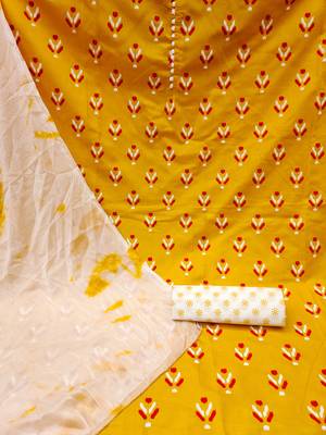 Yellow woven cotton salwar 2